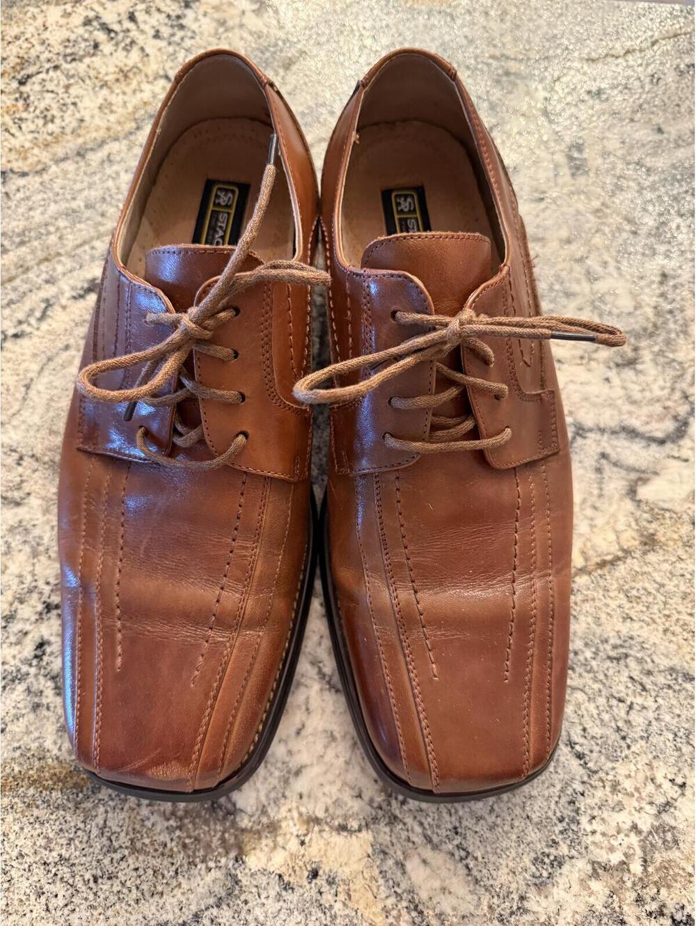 Stacy Adams Brown Leather Dress Shoes Size 8